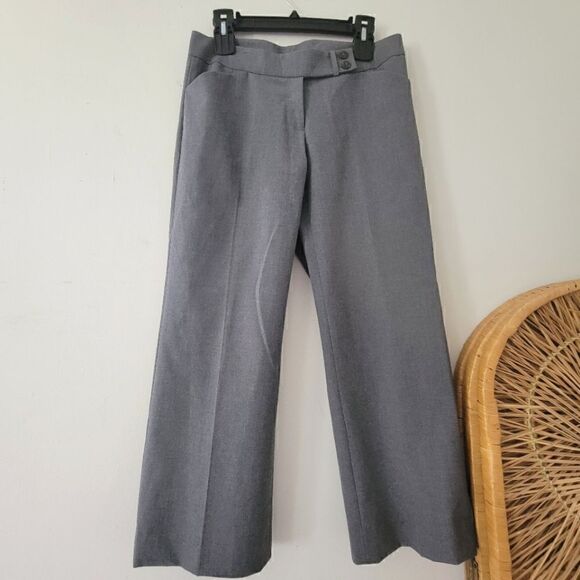 Tahari Gray Dress Pants Wide Leg 4P Petite - Picture 1 of 6